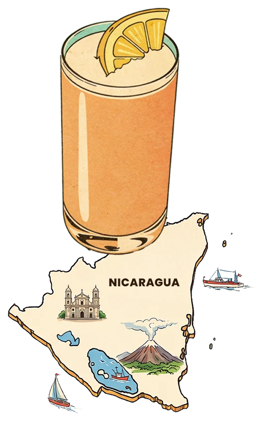 Macuá with a map of Nicaragua
