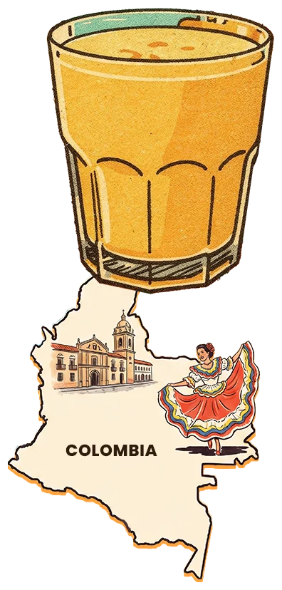 Sabajón with a map of Colombia